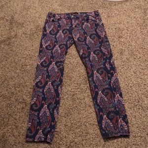 Forever 21 Paisley Skinny Jeans